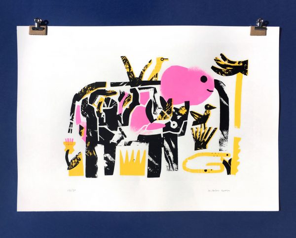 Elefante Madalena Matoso serigrafia